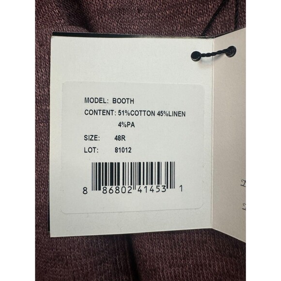 Q by Flynt Blazer Men 48R Jacket Suit Purple Burgundy 2 Button Single-Breasted - Picture 2 of 15